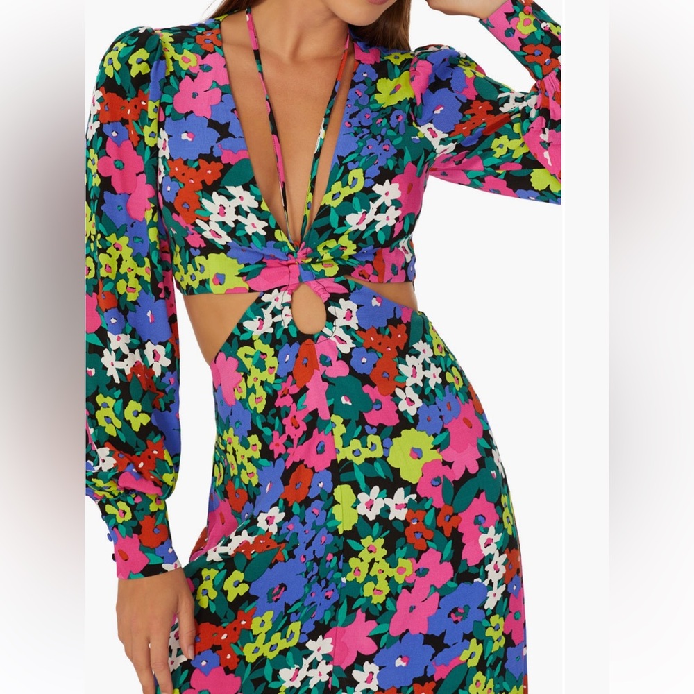 NWT AFRM colorful cutout maxi dress